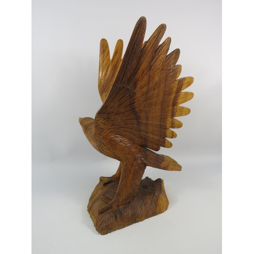 88 - Carved wooden Eagle sculpture, 16 3/4