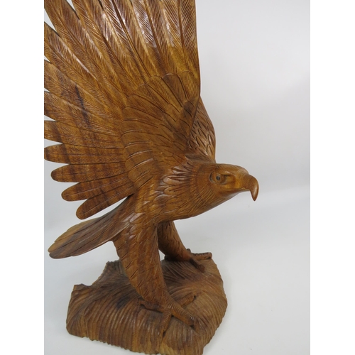 88 - Carved wooden Eagle sculpture, 16 3/4