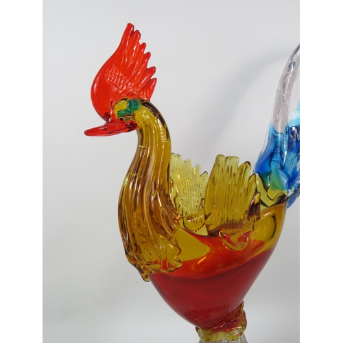 90 - Large Murano art glass Cockerel, 17