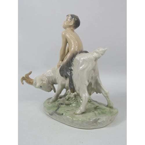 111 - Royal Copenhagen Faun riding a goat model no 737, 8.5