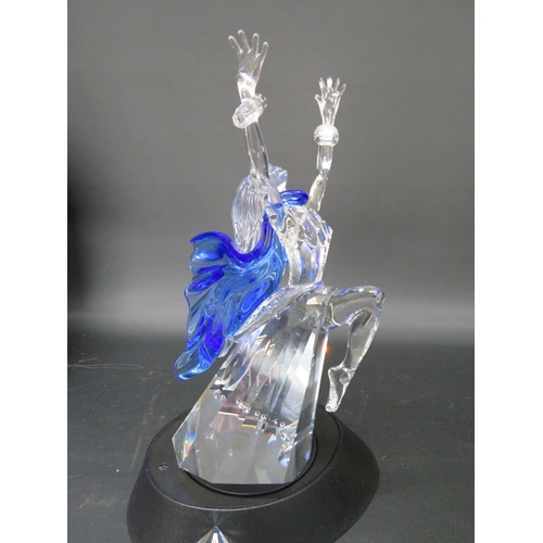 128 - Swarovski collectors society figurine Isadora with stand and plaque. All have boxes. ( repair to one... 