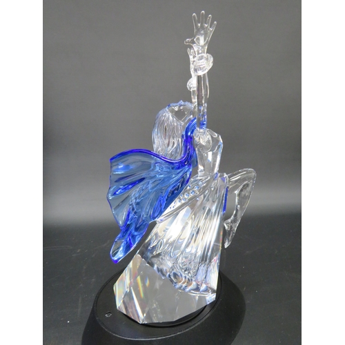 128 - Swarovski collectors society figurine Isadora with stand and plaque. All have boxes. ( repair to one... 