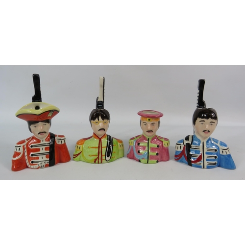 140 - Lorna Bailey The beatles story set of four Sgt Pepper character jugs, approx 5