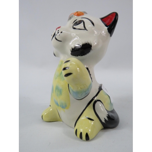 148 - Lorna Bailey cat figurine Busy bee, 4.5