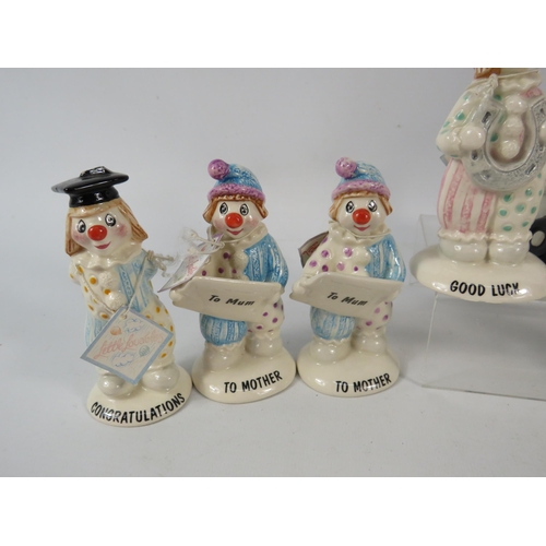 150 - Eight special occasion Beswick Clown figurines, 4 1/4