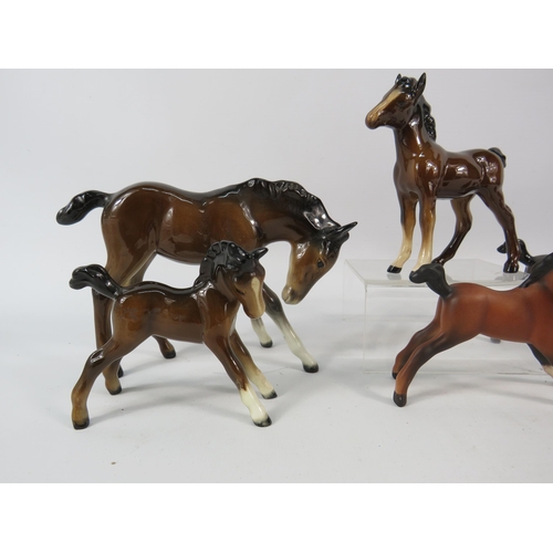 151 - Six Beswick foal figurines.