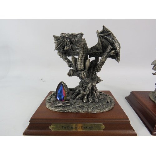 171 - Pewter Myth and magic figures The dragon of darkness and the great moon dragon. The tallest is 6 1/4... 