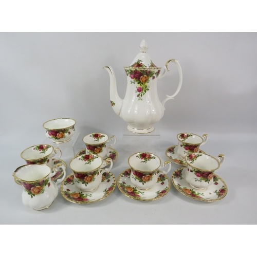 175 - Royal Albert Old Country Roses Coffee set, 15 pieces.