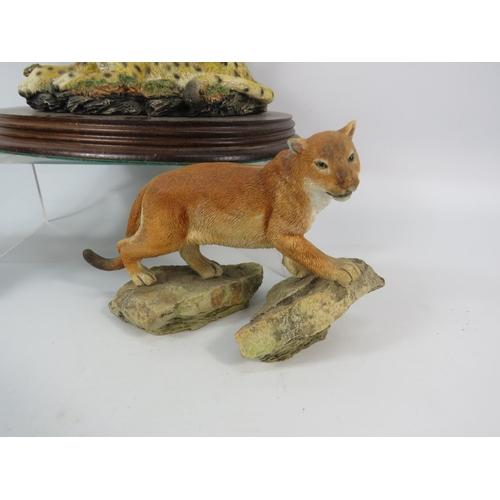 186 - Various wild cat figurines by Sherratt and Simpson, Country Artists and Leonardo.