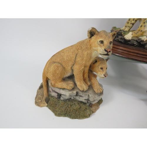 186 - Various wild cat figurines by Sherratt and Simpson, Country Artists and Leonardo.