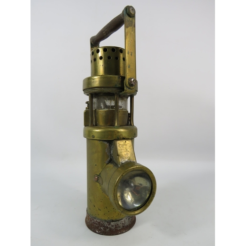 194 - Vintage Ceag Bansley brass miners inspection lamp, 13