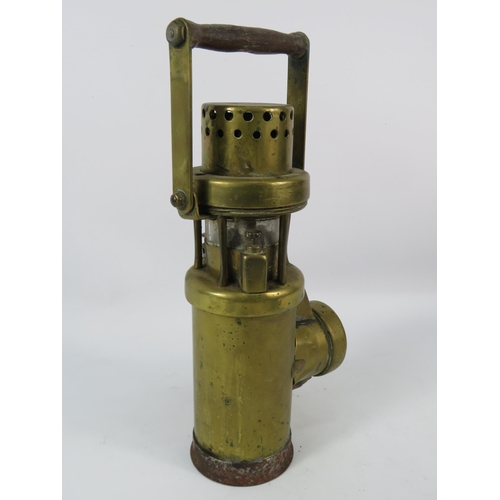 194 - Vintage Ceag Bansley brass miners inspection lamp, 13