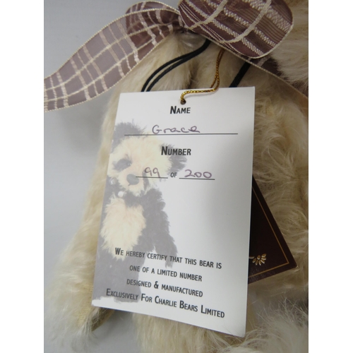 235 - Limited edition Isabelle collection exclusively for Charlie bears Grace , 99 of 200 with cert and ba... 