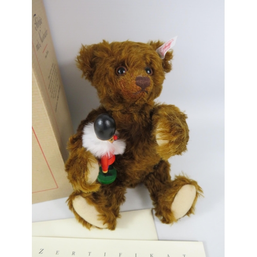 236 - Steiff limited edition teddy bear Nuss knacker, 2803 of 3000 with box and certs.