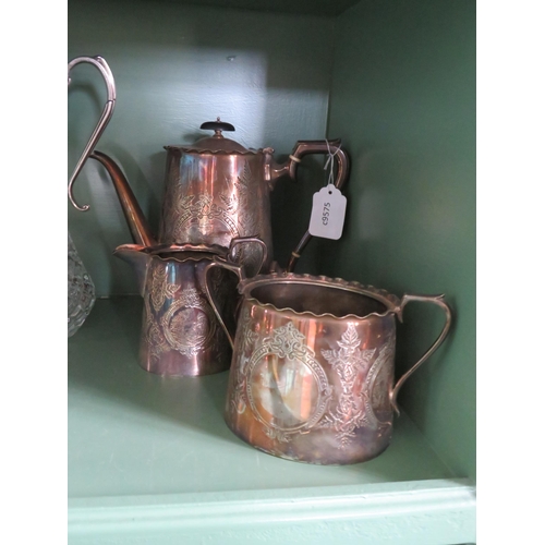 253 - Large selection of silver plated items including teasets, claret jug etc.