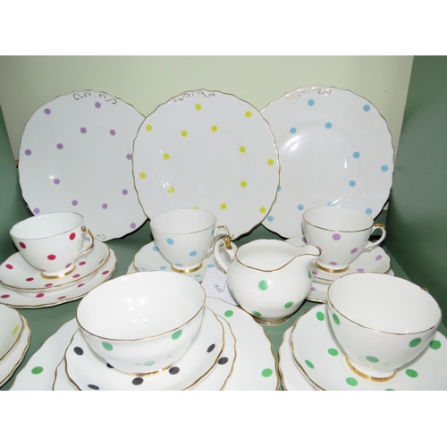 270 - Royal Vale china Spotty pattern part teaset.