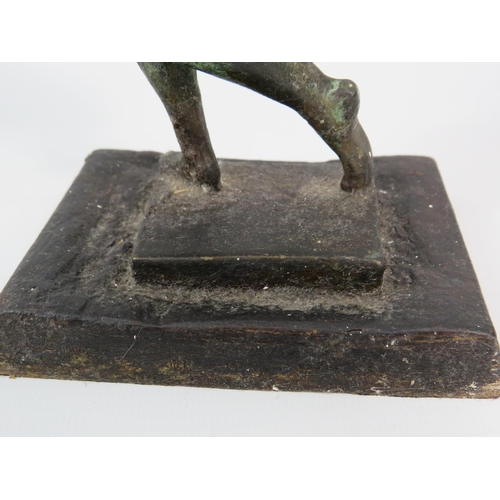 261 - Discobolus of Myran bronze alloy figure on a wooden base 8