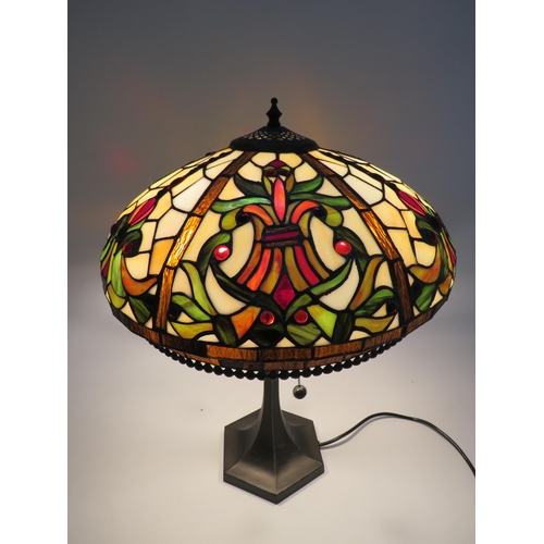 276 - Large Art Nouveau Tiffany style lamp 22