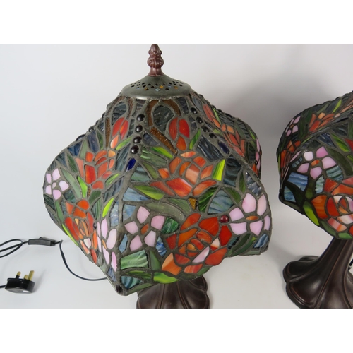 281 - Two Art Nouveau Tiffany style lamps,  18.5