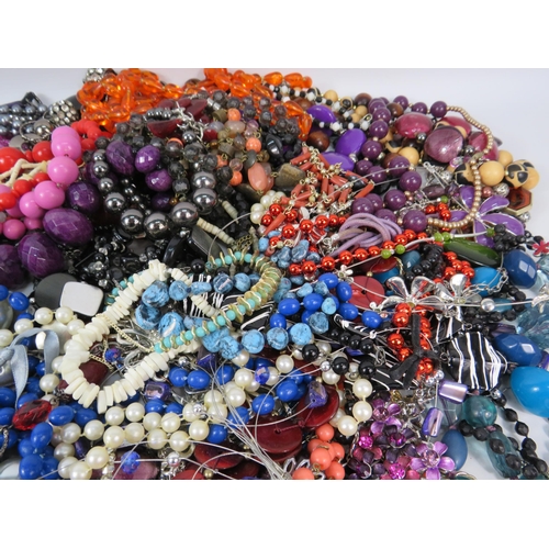 297 - Large selection of various costume jewellery including a murano glass necklace.