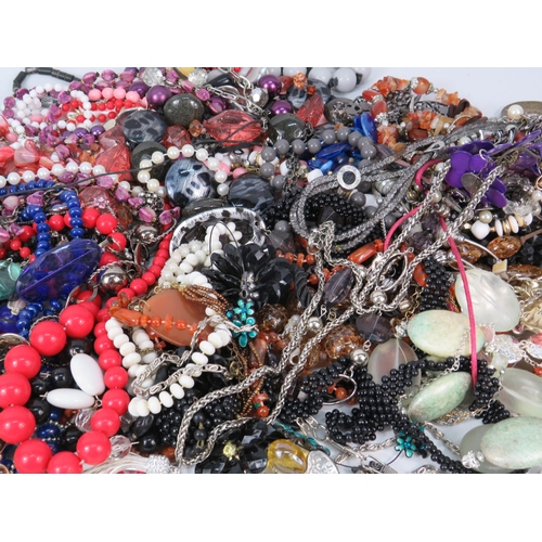 298 - Large selection of mixed modern and vintage costume jewellery.