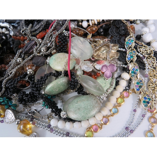 298 - Large selection of mixed modern and vintage costume jewellery.