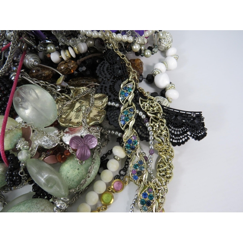 298 - Large selection of mixed modern and vintage costume jewellery.