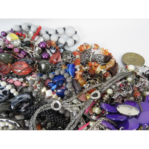 298 - Large selection of mixed modern and vintage costume jewellery.