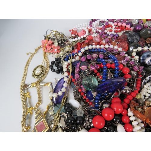 298 - Large selection of mixed modern and vintage costume jewellery.