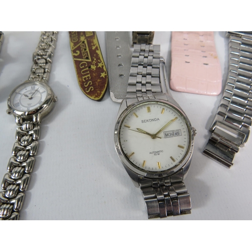 300 - Selection of ladies designer wristwatches mainly quartz but includes a sekonda mechanical watch.