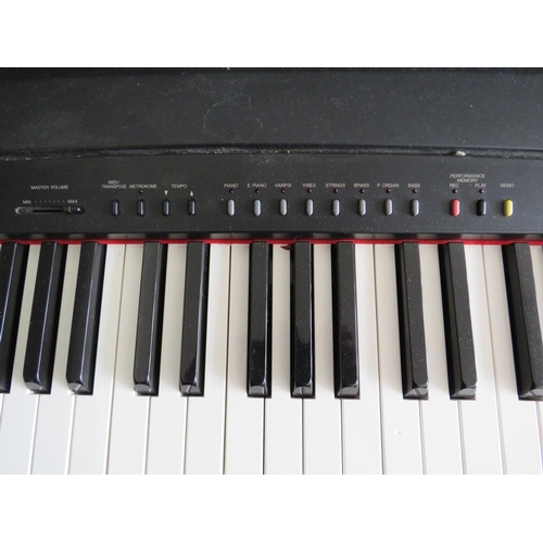 1004 - Yamaha electric Keyboard. YPP 5050 Advanced Wave Memory with stand in working order.