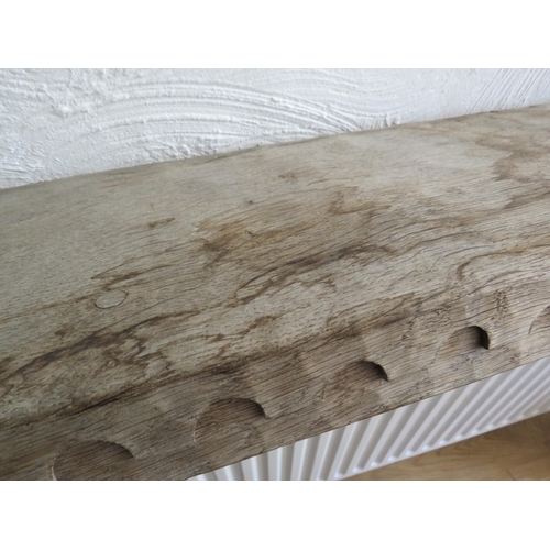 1013 - Robert Thompson 'Mouseman'  Oak Fire Surround .   Slight water damage.  H: 45 x W:71 inches. See pho... 