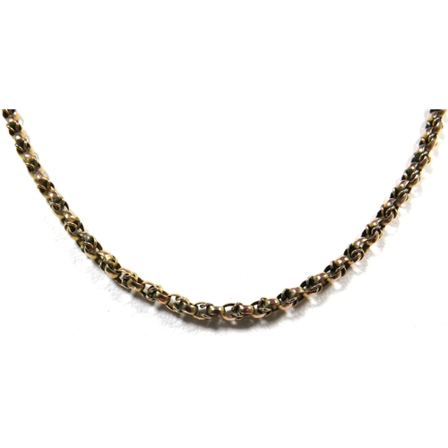 363 - 9ct Yellow Gold 16 inch neck Chain.   6.7g