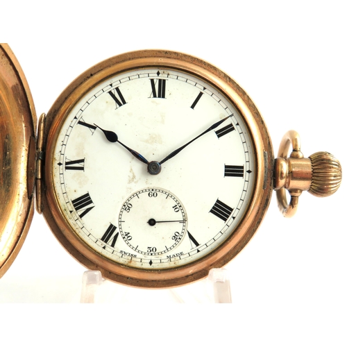 495 - Swiss Made Zenith Pocket watch, serial number 276793B  Denison 10ct Gold plated case, Crown Wind wit... 