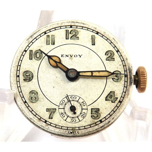 498 - 9ct Yellow Gold Cased 'Envoy' Wristwatch in Running order.  Gold weight approx 3g