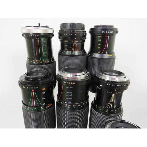 590 - Assorted Camera Lens by Prinz, Hanimex and others. See photos.