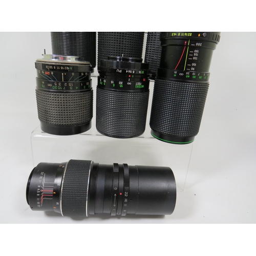 590 - Assorted Camera Lens by Prinz, Hanimex and others. See photos.