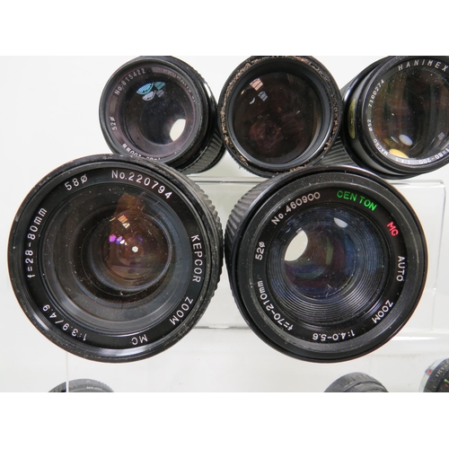 590 - Assorted Camera Lens by Prinz, Hanimex and others. See photos.