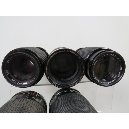 590 - Assorted Camera Lens by Prinz, Hanimex and others. See photos.