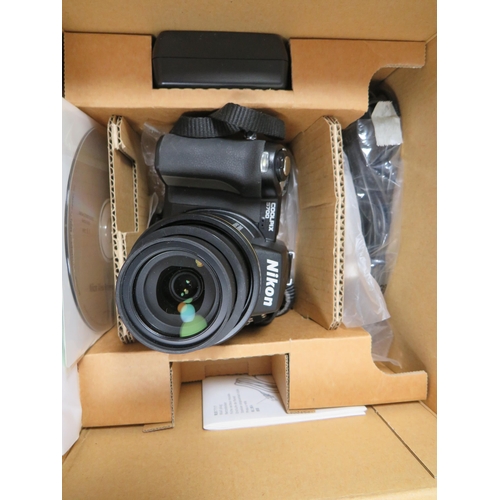 595 - Nikon Coolpix 3700 with original box and ancillaries plus other Nikon and Olympus Cameras. Sigma 100... 