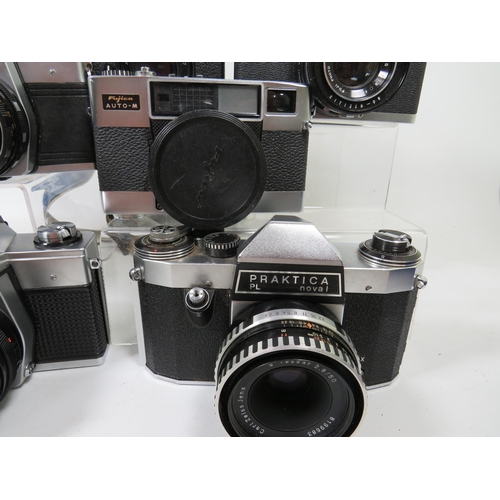 599 - Selection of Cameras by Fujika, Practika, Vivitar etc. see photos.