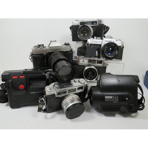 600 - Selection of Yashica Cameras plus Movie Cameras. See photos.