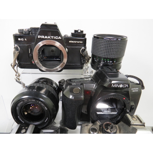 601 - Selection of Cameras and Lens by various makers including Minolta. See photos.