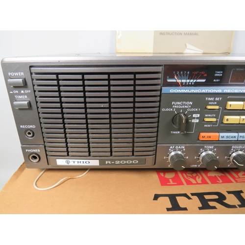 604 - Kenwood Trio Comms Receiver level R-2000 with original box, packaging and Instuction manual. No main... 