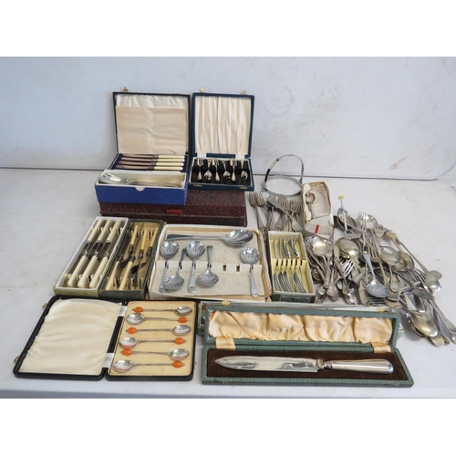 1150 - Large amount of Silver plated and Chrome plated flatware. See photos.