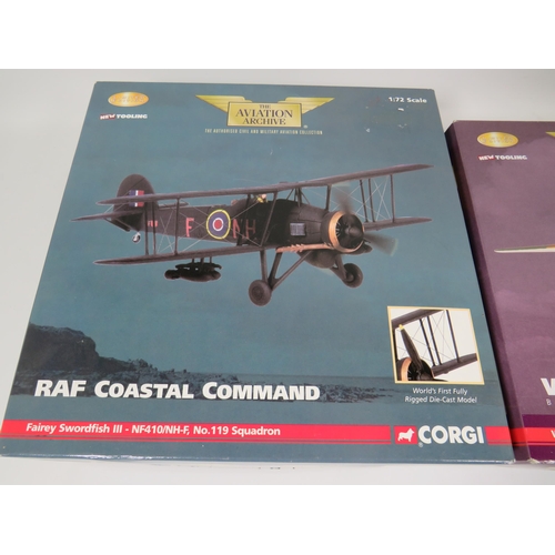 988 - Two Corgi Die cast 1:72 Scale Models from the Aviation Archive collection. Lysander MkII plus a Fair... 