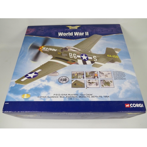 992 - Corgi 1:32 Scale Die Cast model of a P51 Mustang, 'Old Crow'  From the WW2 Europe and Africa Collect... 