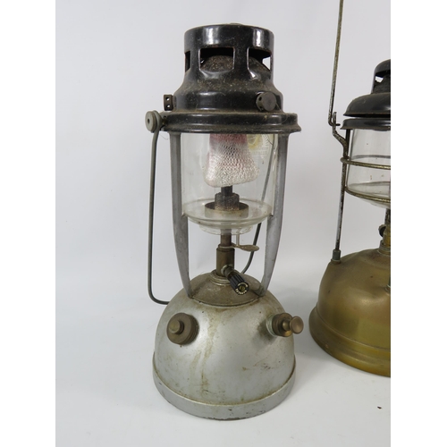 705 - Two Vintage tiley lamps the tallest stands 13.5