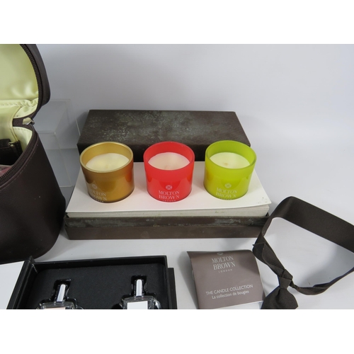 708 - Grace fragrence set, Molten Brown candles and elemis skin care set.