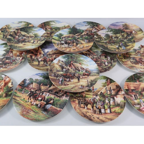 741 - 16 Wedgwood country days collectors plates all come with boxes and certs.